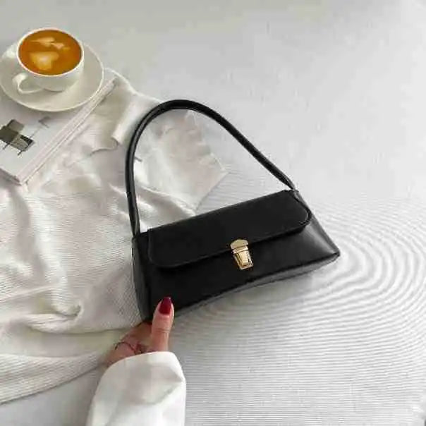 Women's Shoulder Bag Handbag Retro Underarm Bag Fashion Simple Solid Color New Hand Shoulder Bag