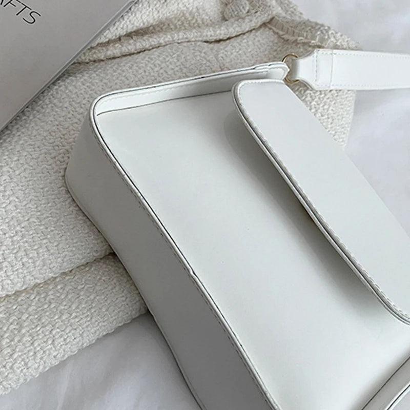 Trendy Fashion Flap Shoulder Bag For Women PU Leather Underarm Bags Designer Solid Color Armpit Handbag and Purse Girls Totes sa