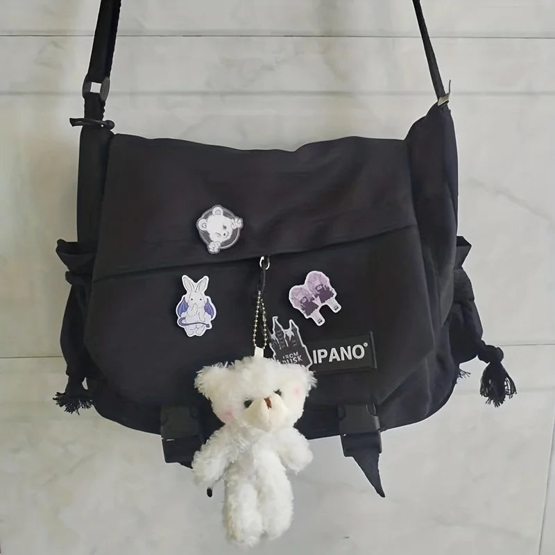 1pc Nylon Handbag Shoulder Bag, Large Capacity Messenger Bag, Men's Crossbody Bag, Student School Bags for Teenagers Daily Use