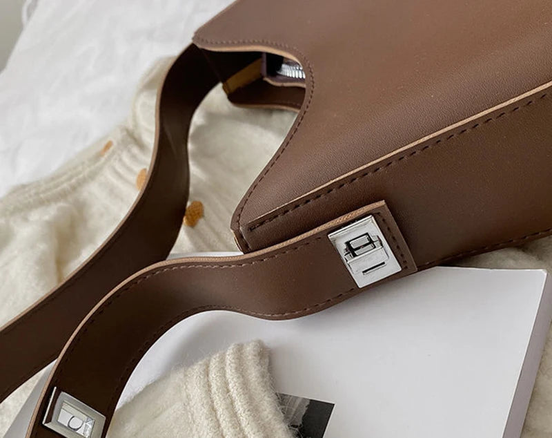 PU Leather Fashion Design Crossbody Bags For Women Summer Travel Shoulder Bags Large Capacity Handbags and Purse Armpit Hobo Bag