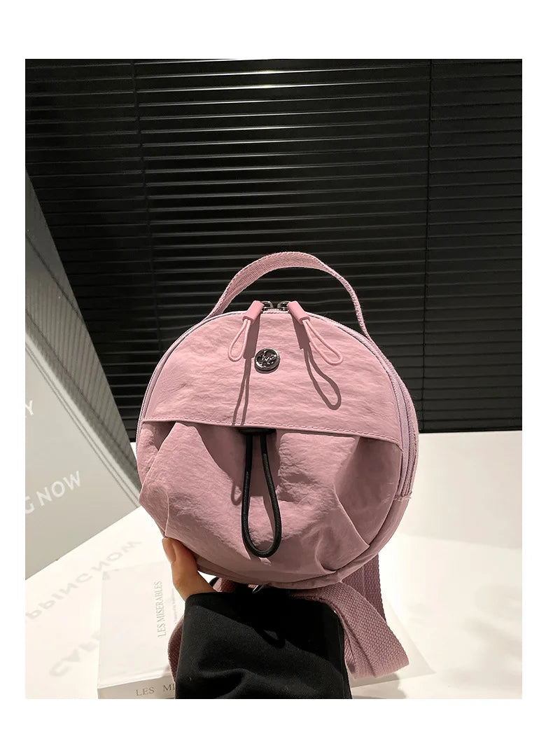 Thickened Waterproof Round Handbag, Single Shoulder Messenger Bag, Versatile Fashion Cross Body Phone Purse Pouch for Going Out