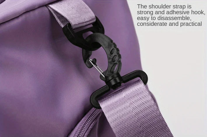 Nylon Travel Gym Bag with Shoe Compartment Dry Wet Separation, Organizer Pockets, Sports Bag for Women/Men, Student Essentials