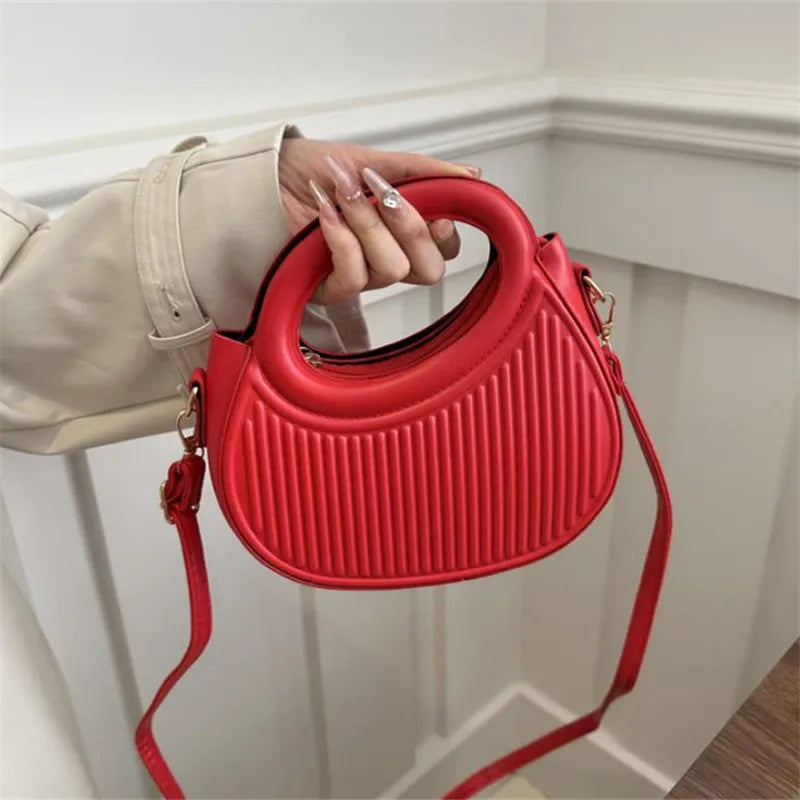 Chic Stripe Design Crossbody Bags for Women Elegant Synthetic Leather Handbag, Purse, Luxury Look Shoulder Bag for Everyday Use