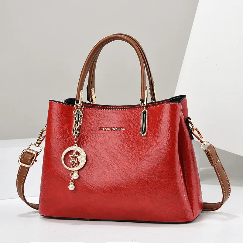 Fashionable and luxurious design women's bag, large capacity simple and high-end handbag shoulder bag