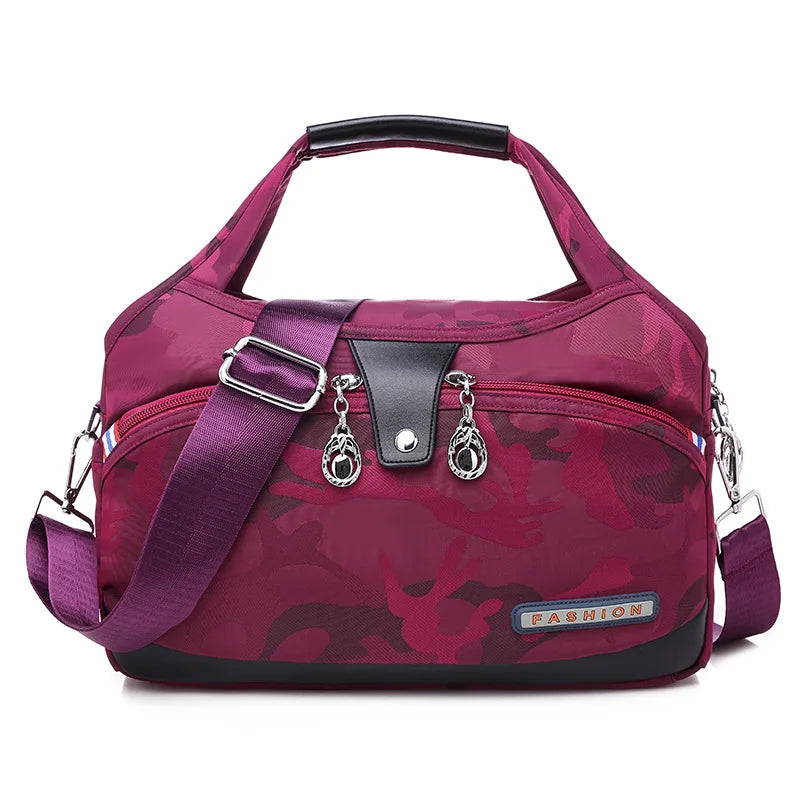 Women Crossbody Bags Large-Capacity Oxford Cloth Sling Crossbody Bag Waterproof Anti-Theft Female Travel Shopper Mommy Hand Bag