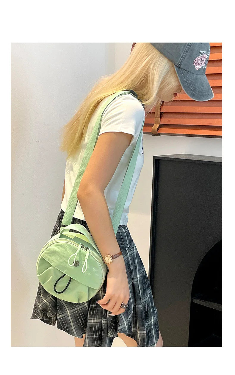 Thickened Waterproof Round Handbag, Single Shoulder Messenger Bag, Versatile Fashion Cross Body Phone Purse Pouch for Going Out