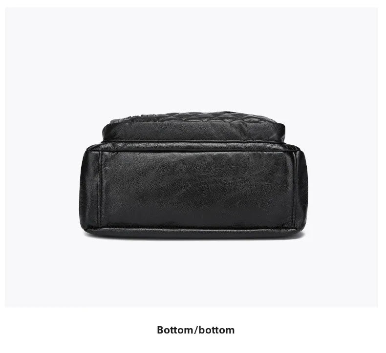 Fashionable Four Seasons Soft Leather Multi Pocket Cross Bags, Multi Layer Zipper Pouch Single Shoulder Bag for Women Daily Use