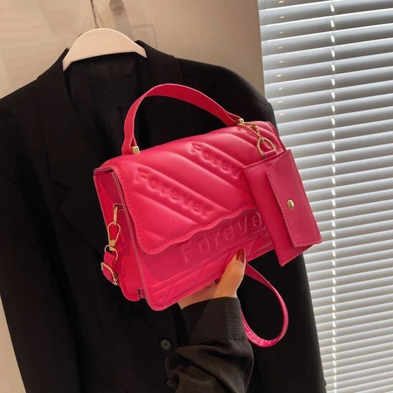Brand Designer Small Crossbody Bags New Fashion Shoulder Bag Quilted PU Leather Ladies Square Handbags