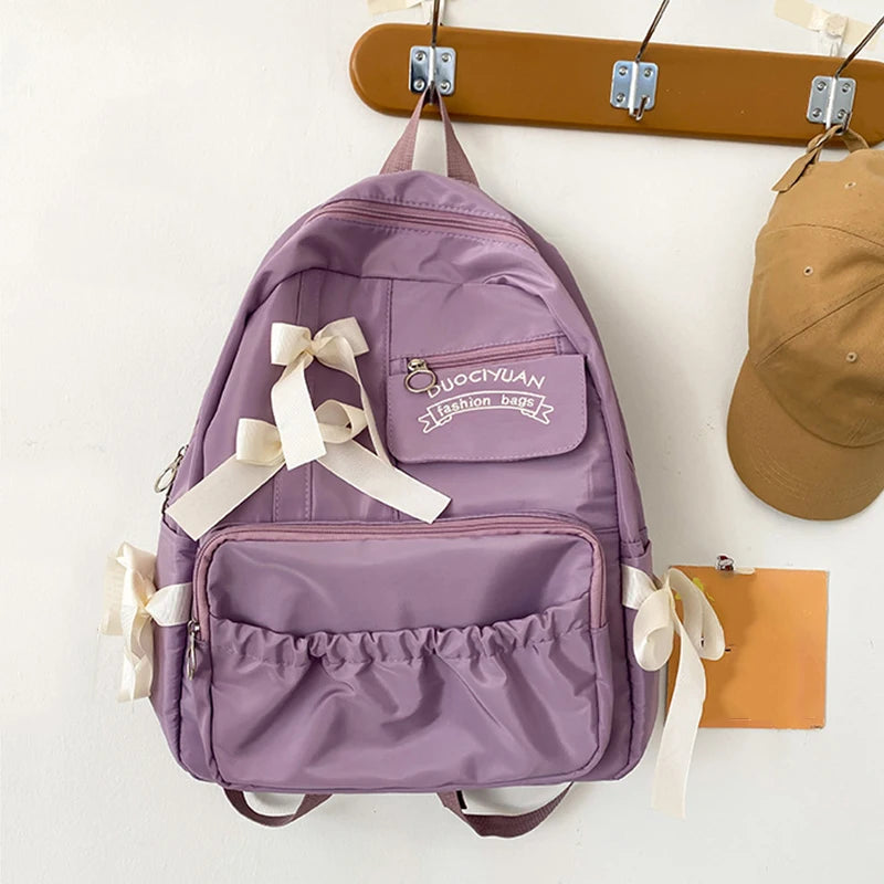 Fashion Backpack Nylon Women Backpack Anti-theft Shoulder Bags New School Bag for Teenager Girls School Backapck Female