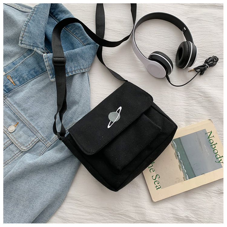 Casual Collage Student Messenger Bag Women Small Bag Canvas Shoulder Bag For Women Print Crossbody Bags Bolsas Sac