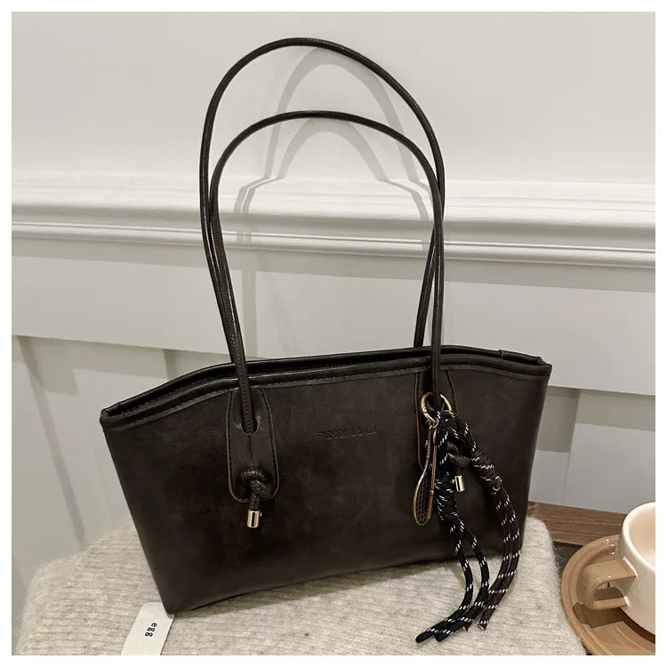 High Quality Texture Vintage Large Capacity Women's Bag Stylish Commuting Armpit Handbag Women Shoulder Bag Fashionable Tote Bag