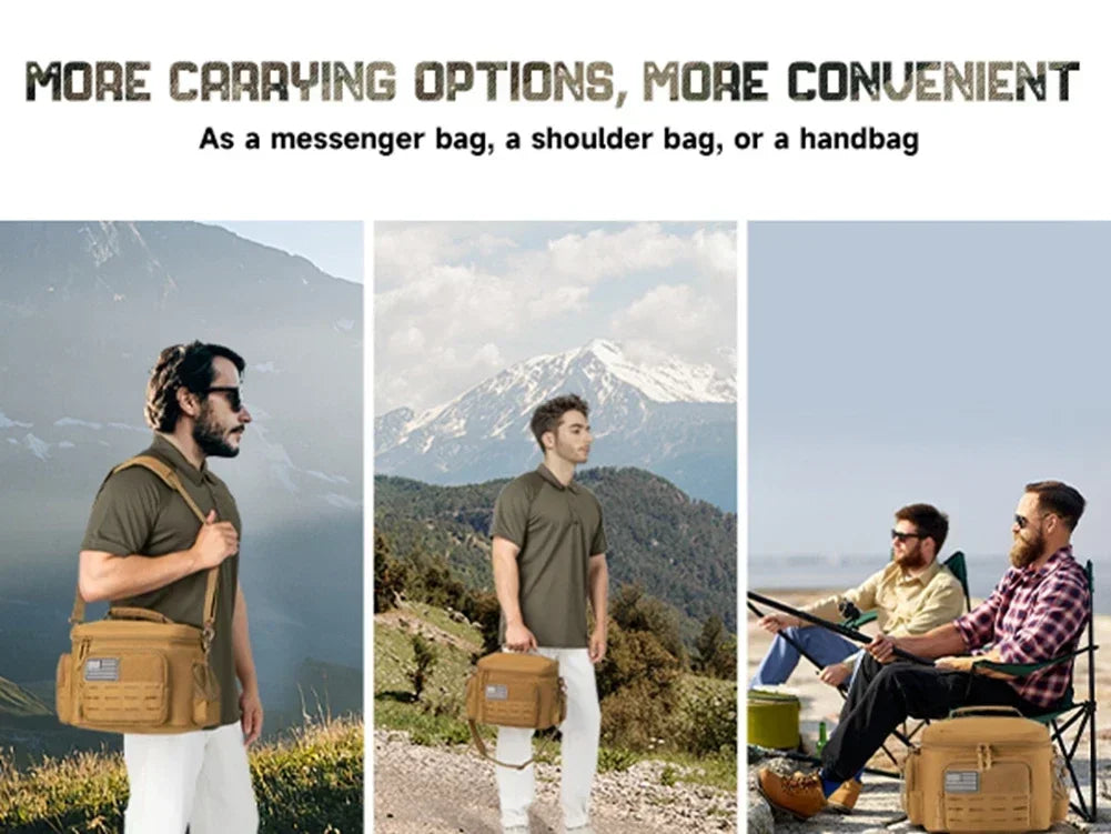 Tactical Thermal Cooler Bag picnic basket picnic cooler box camping lunch bag Outdoor Heavy Duty Lunch Box cooler insulated bags