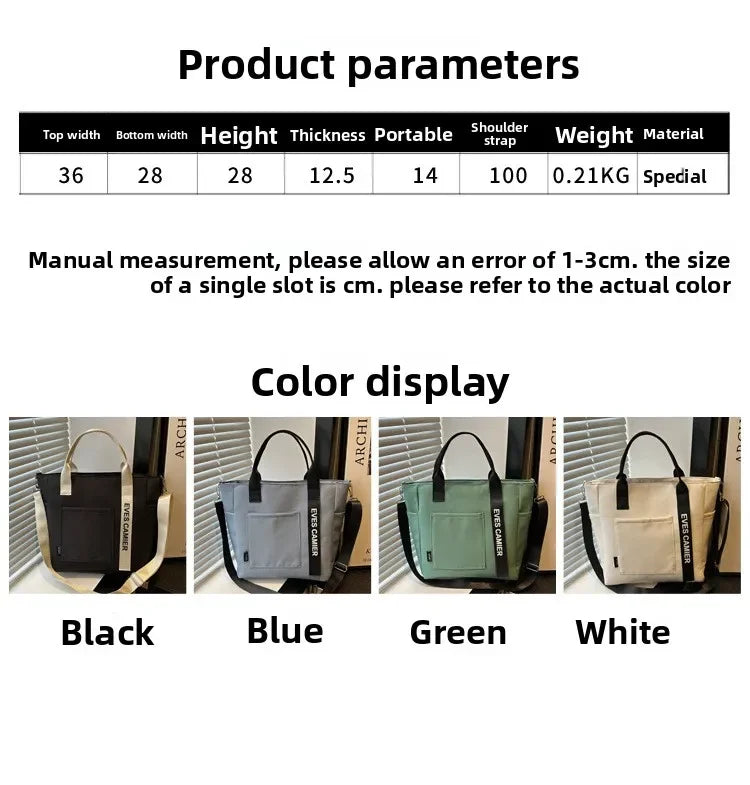 Nylon Handbag Women Campus Student Tote School Bag, Teen Girls Handbags Messenger Bag, Oxford Waterproof Shoulder Crossbody Bags