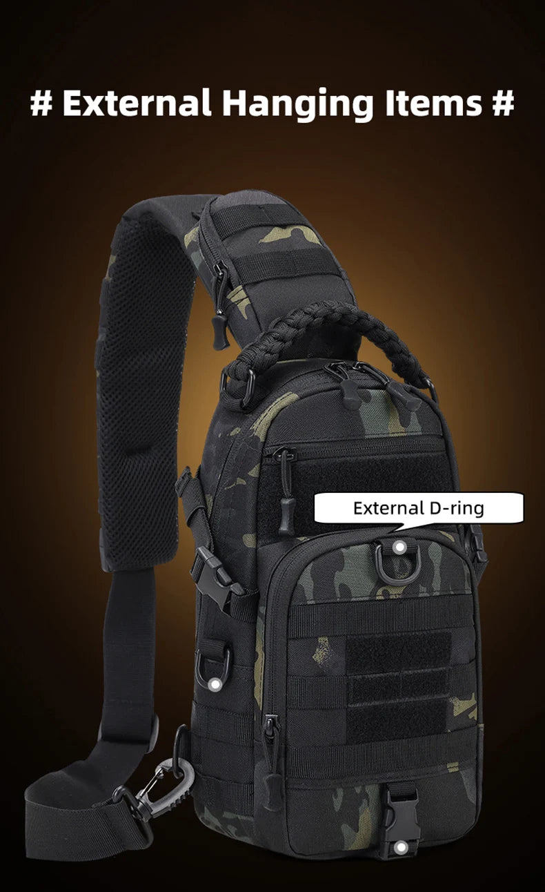 Camping Chest Bag Tactical Backpack for Men Sports Shoulder Outdoor Hiking Climbing Cycling Fishing MOLLE Sling EDC Fanny Pack