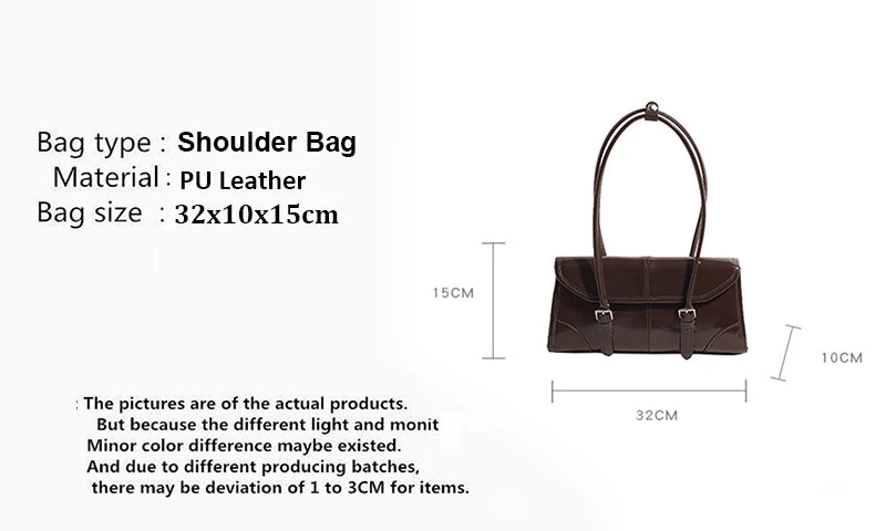 High End Burgundy Oil Wax PU Leather Underarm Bag Elegant Women's Magnetic Buckle Shoulder Bag Commuter Versatile Ladies Tote Ba