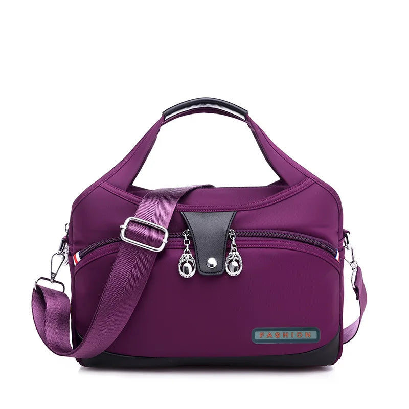 Women Crossbody Bags Large-Capacity Oxford Cloth Sling Crossbody Bag Waterproof Anti-Theft Female Travel Shopper Mommy Hand Bag