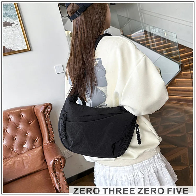 Casual Nylon Hobos Crossbody Bag for Women Designer Shoulder Bags Large Capacity Tote Bag Lady Travel Shopper Bag Female Purses