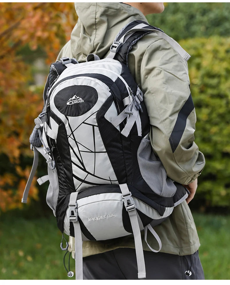 Climbing Camping Backpack Sports Travel Duffel Bag for Men Women with Shoes Outdoor Hikking Cycling Rucksack Luggage Storage Bag