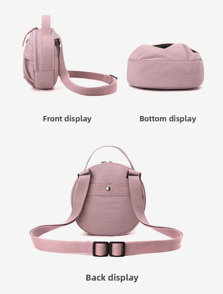 Thickened Waterproof Round Handbag, Single Shoulder Messenger Bag, Versatile Fashion Cross Body Phone Purse Pouch for Going Out