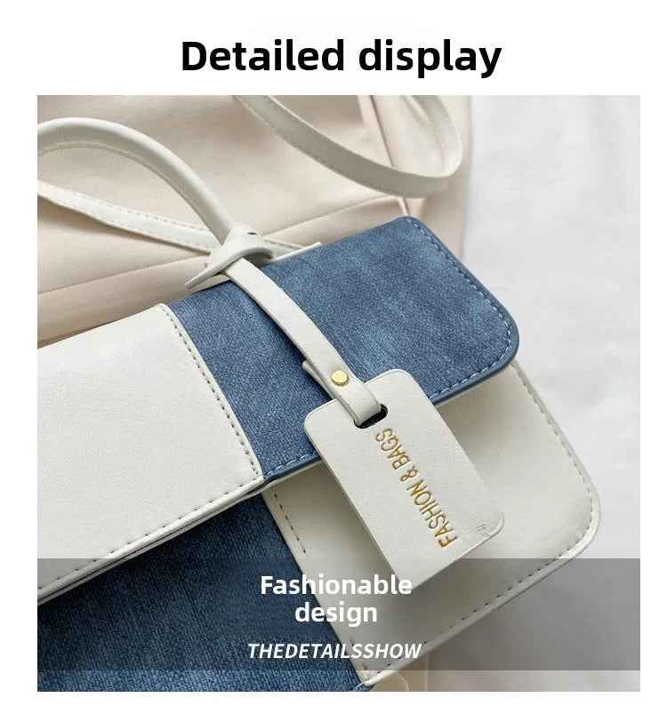 Fashionable PU Leather Handbag Women for Commuting, Stylish Single Color Blocking Handbags Shoulder Bag, Daily Outfit Tote Bag