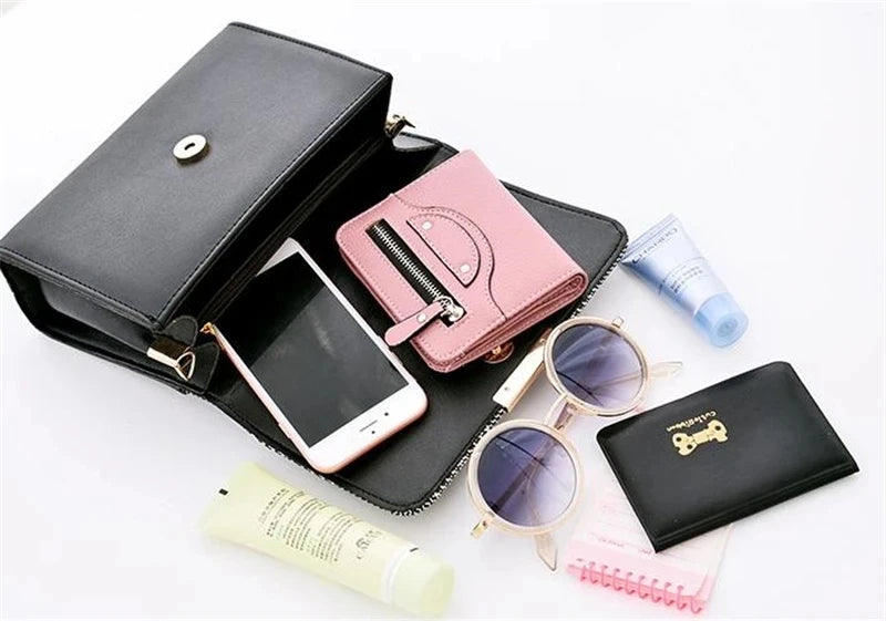 New Arrival Retro Women Handbag High Quality Ladies Crossbody Messenger Bags  PU Leather Female Flap Shoulder Bag