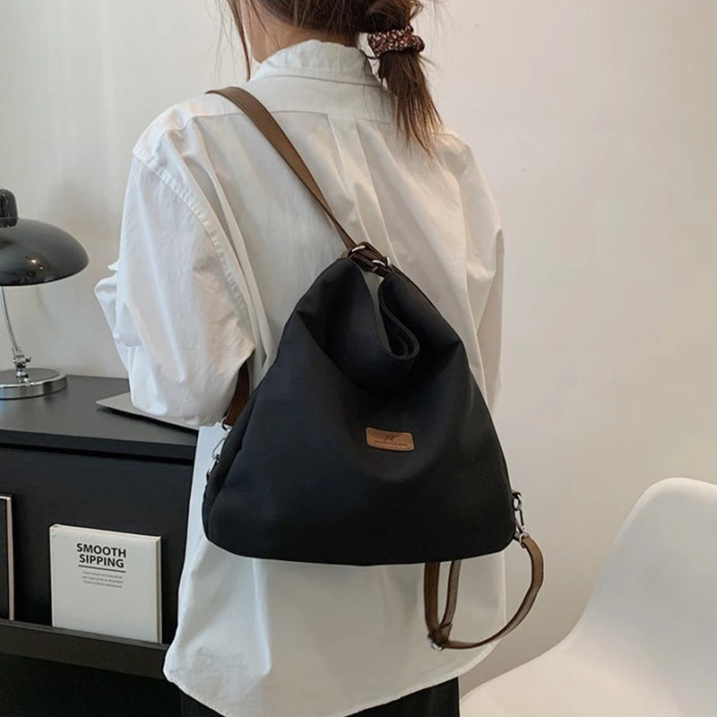 Designer Nylon Women's Casual Travel Backpack Trendy Top-Handle Shoulder Crossbody Bag Luxury Handbags Female Purse