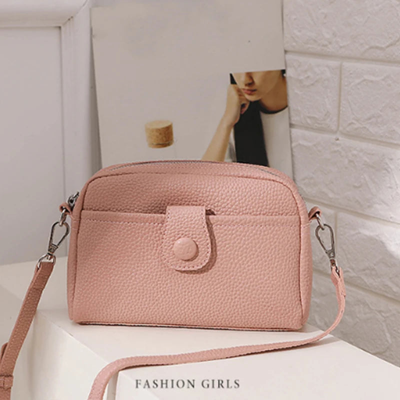 Fashion Brands Shoulder Bags For Women Simple PU Leather Crossbody Bag Shopping Phone Purse Female Messenger Handbag Pouch