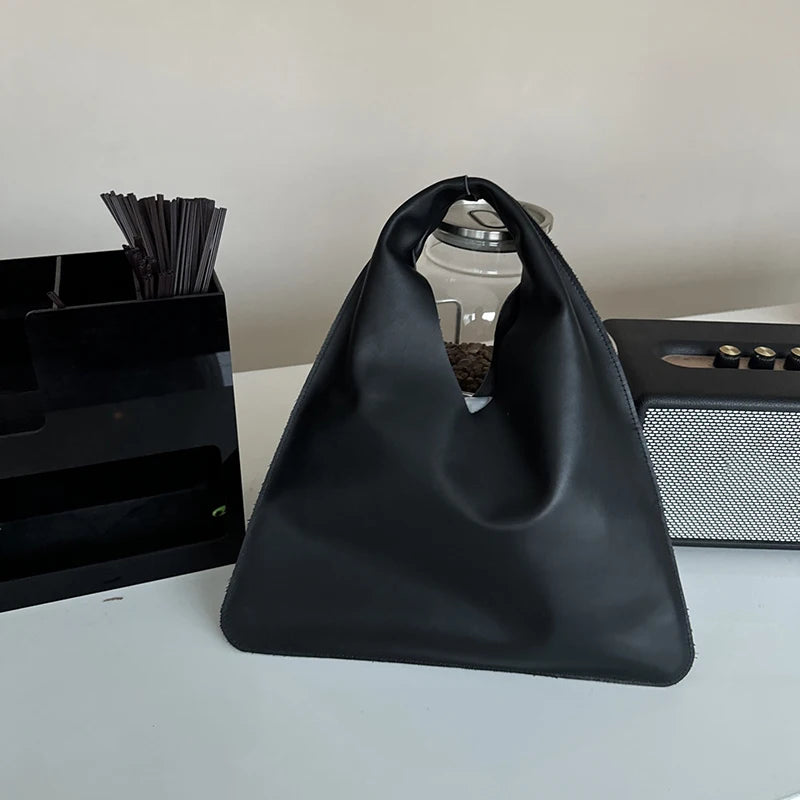 Simple Design Small Bindle Trendy Bag PU Leather Handbag for Women Casual Winter Shoulder Bags