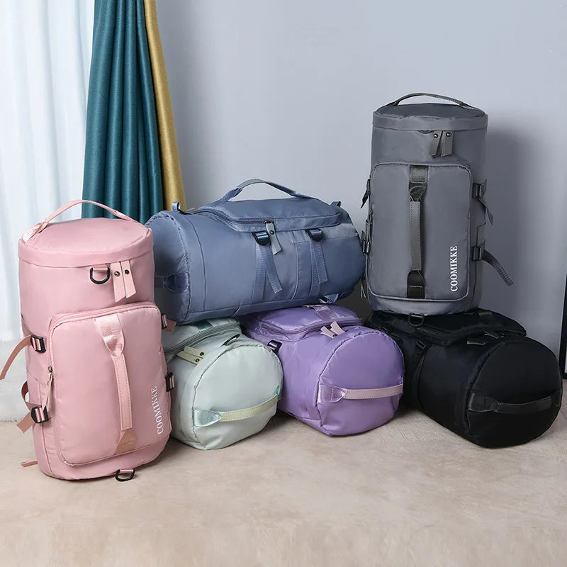 New fitness sport crossbody bag unisex backpack business trip large capacity short travel bag dry and wet separation luggage bag