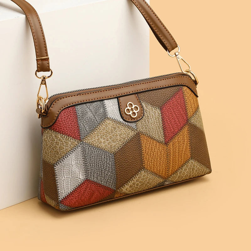 High Quality PU Leather Women Small Crossbody Shoulder Bags Luxury Handbag Lady Messenger Bag Simple Shell Phone Satchels