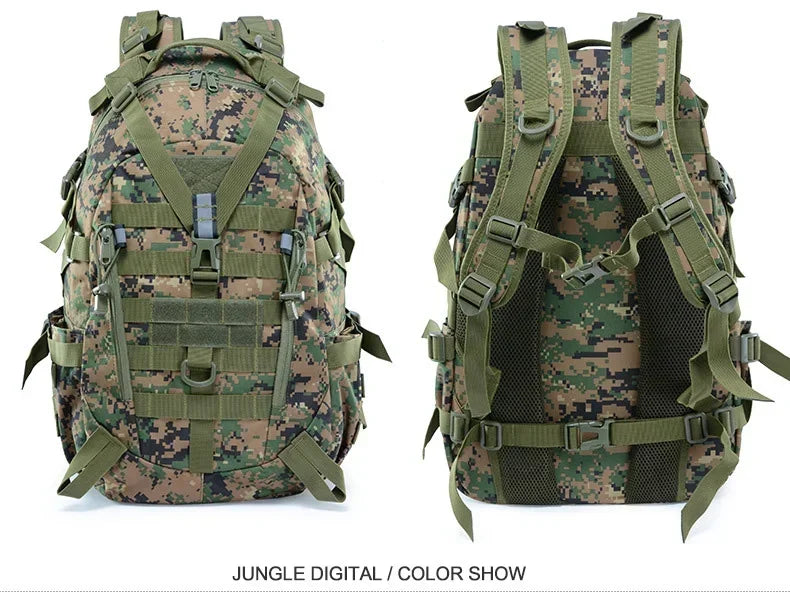 40L Camping Hiking Backpacks Tactical Backpack for Men/women Reflective Outdoor Climbing Rucksack Bag Survival Molle Travel Bags