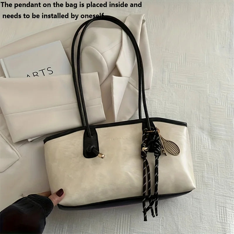 Ladies Soft Leather Shoulder Armpit Bag, Black, White, Brown, Coffee, Convertible Tote Bag, Spacious Work, Travel, Everyday Use