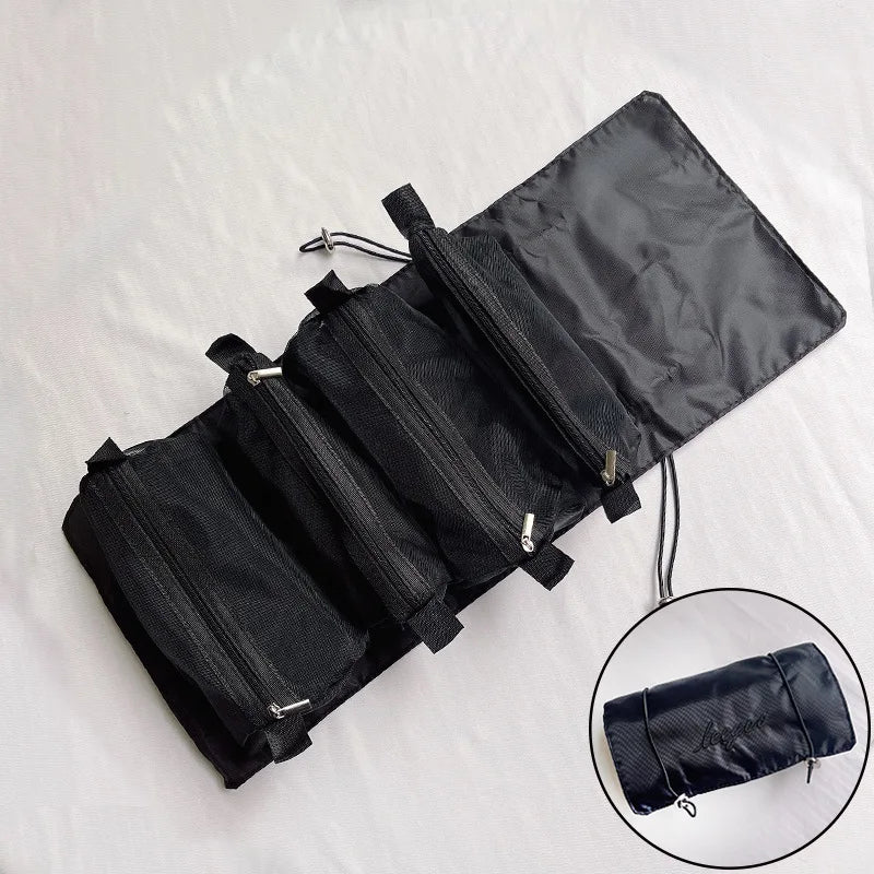 4in1 Detachable Makeup Bag Organizer Organizer  Storage Bag Separation Travel Storage Organizers Folding Portable Wash Bag