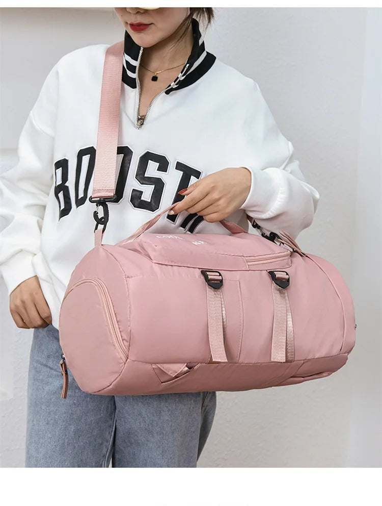 New fitness sport crossbody bag unisex backpack business trip large capacity short travel bag dry and wet separation luggage bag