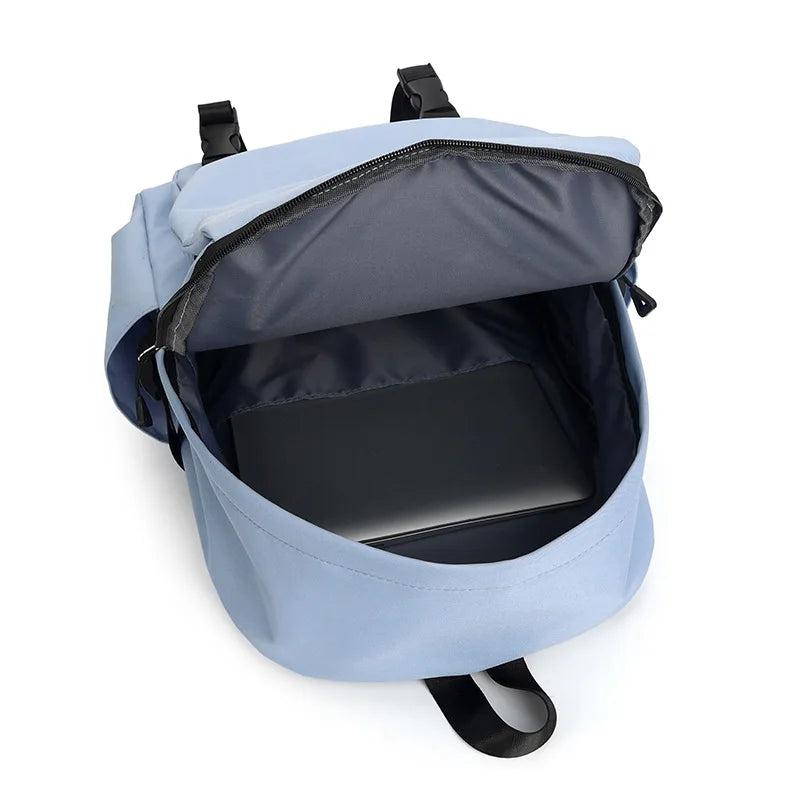3pcs/set Campus Student Backpack, Boys Girls School Bags for Teen Men Women Tote Bag Clutch Pocket, Nylon Backpacks Travel Bag
