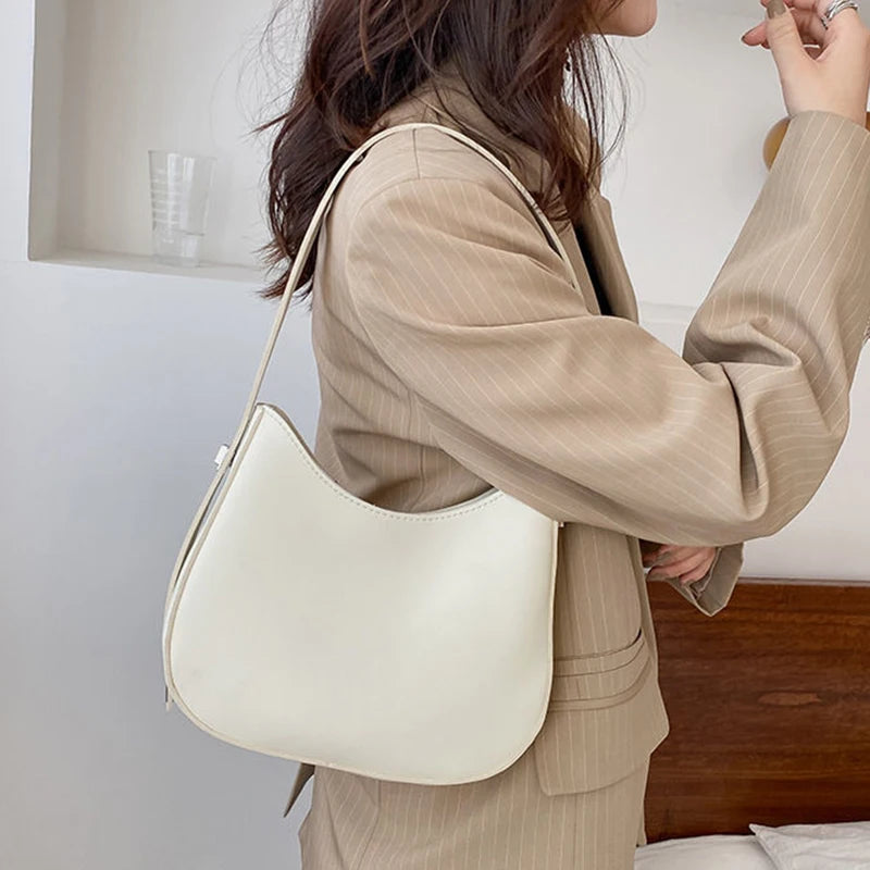 PU Leather Fashion Design Crossbody Bags For Women Summer Travel Shoulder Bags Large Capacity Handbags and Purse Armpit Hobo Bag