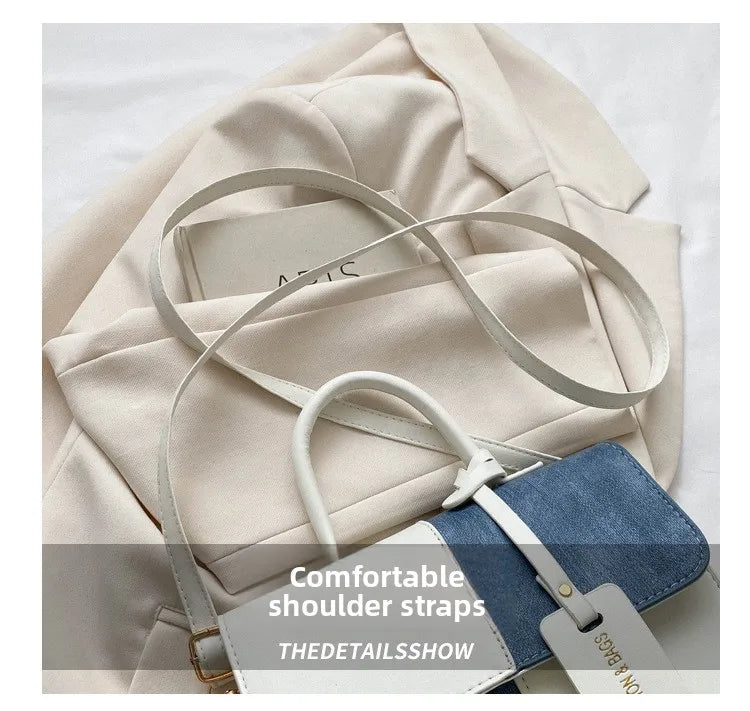 Fashionable PU Leather Handbag Women for Commuting, Stylish Single Color Blocking Handbags Shoulder Bag, Daily Outfit Tote Bag