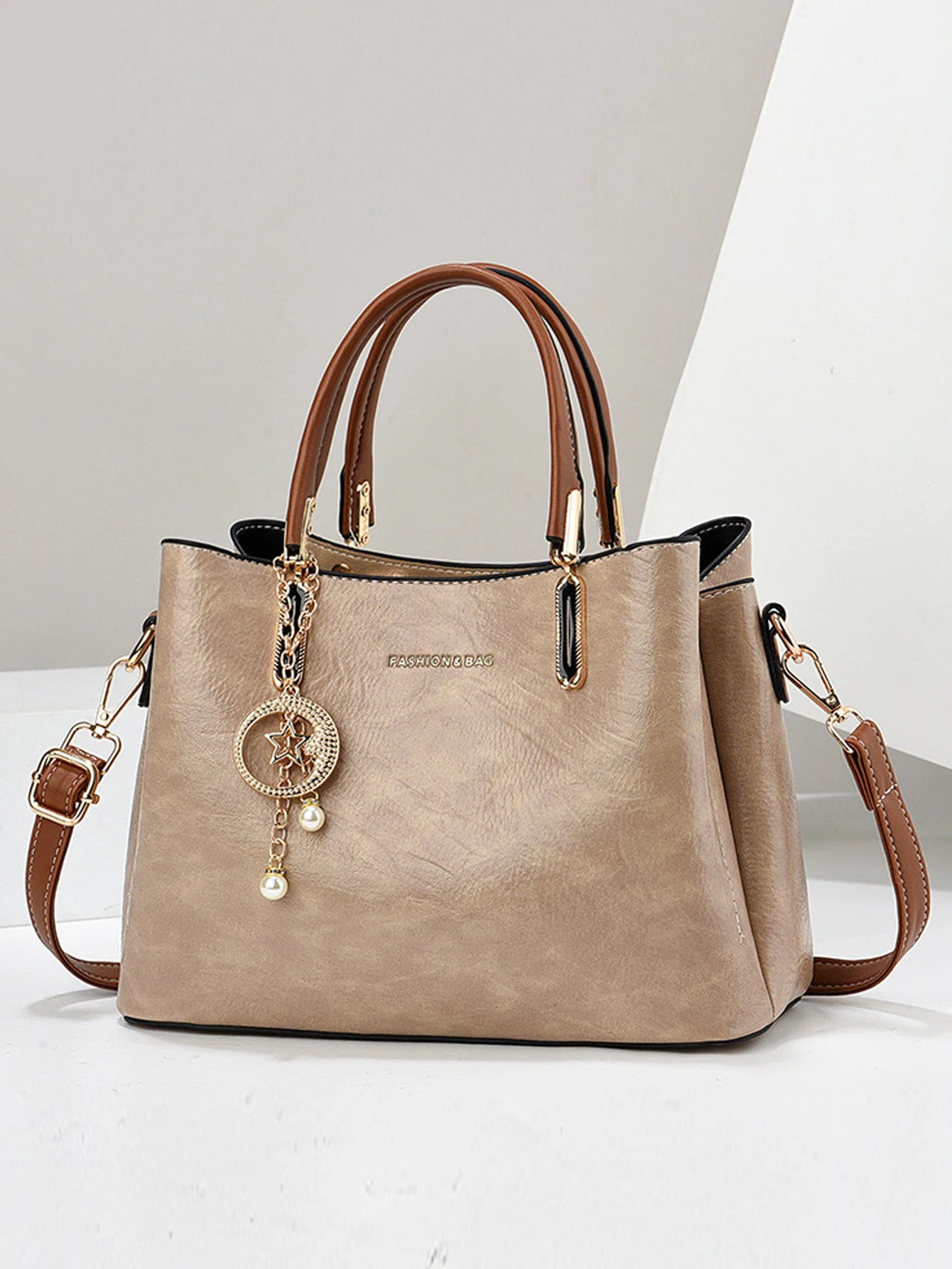 Fashionable and luxurious design women's bag, large capacity simple and high-end handbag shoulder bag
