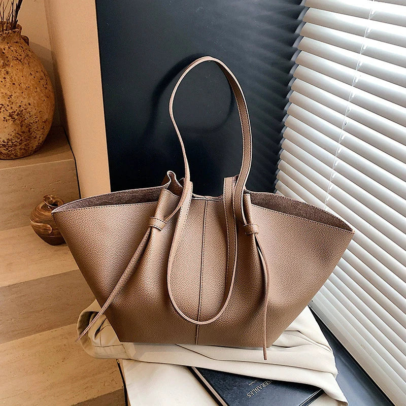 Brand Designer Bucket Shoulder Bags For Women Soft PU Leather Big Capacity Shopper Tote Set Luxury Designer Handbags