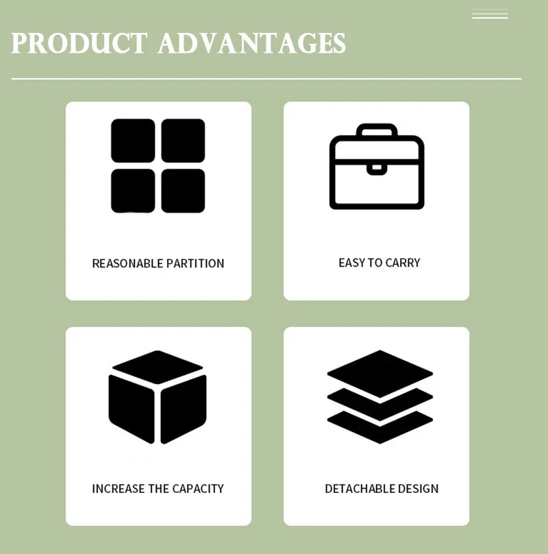 4in1 Detachable Makeup Bag Organizer Organizer  Storage Bag Separation Travel Storage Organizers Folding Portable Wash Bag