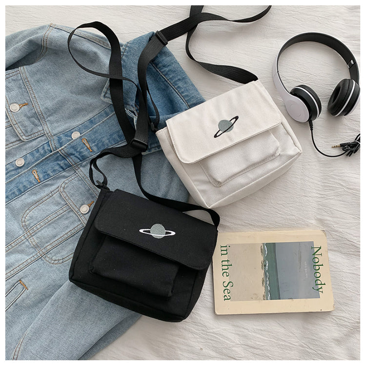 Casual Collage Student Messenger Bag Women Small Bag Canvas Shoulder Bag For Women Print Crossbody Bags Bolsas Sac
