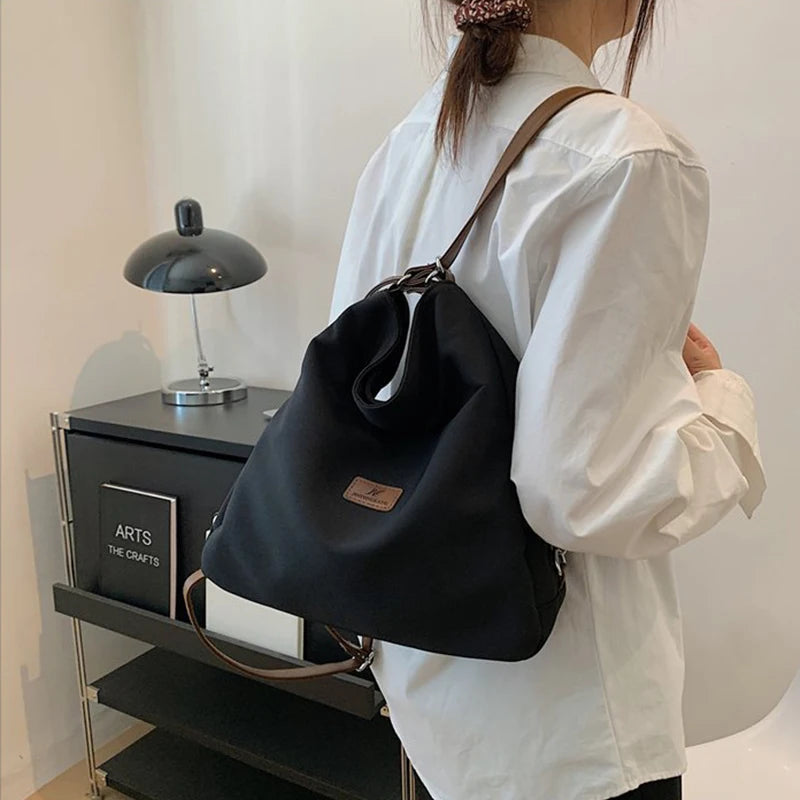 Designer Nylon Women's Casual Travel Backpack Trendy Top-Handle Shoulder Crossbody Bag Luxury Handbags Female Purse