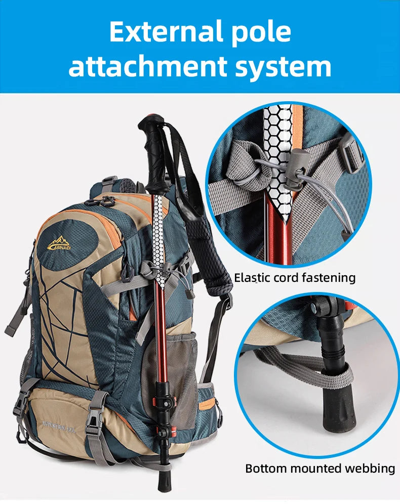 Climbing Camping Backpack Sports Travel Duffel Bag for Men Women with Shoes Outdoor Hikking Cycling Rucksack Luggage Storage Bag