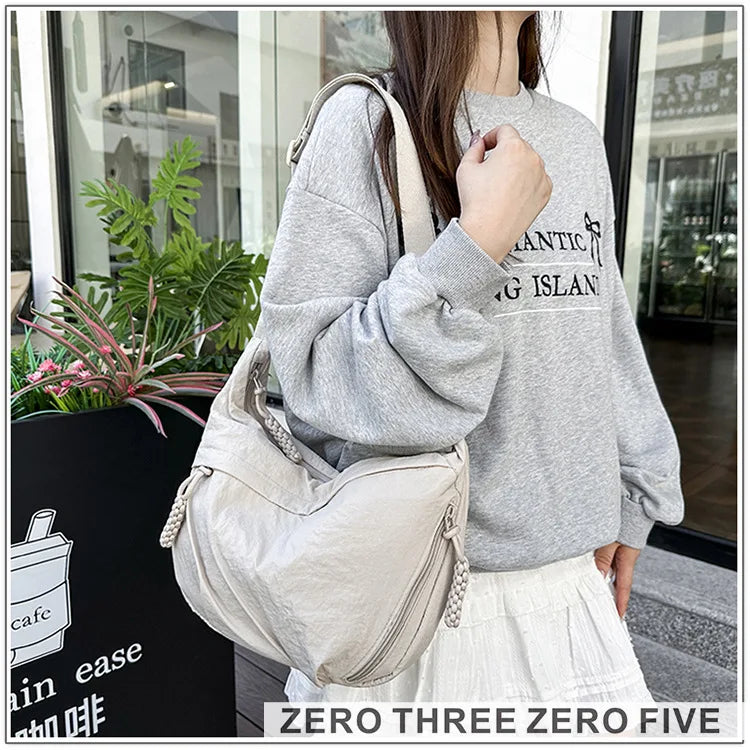 Casual Nylon Hobos Crossbody Bag for Women Designer Shoulder Bags Large Capacity Tote Bag Lady Travel Shopper Bag Female Purses