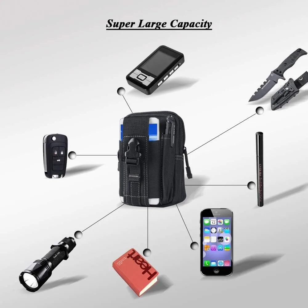 Waist Phone Leather Case Waist Belt Bag Universal Outdoor Smartphone Tool Leather Case Pocket for Travel Hiking  Mountaineering