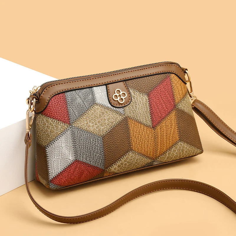 High Quality PU Leather Women Small Crossbody Shoulder Bags Luxury Handbag Lady Messenger Bag Simple Shell Phone Satchels