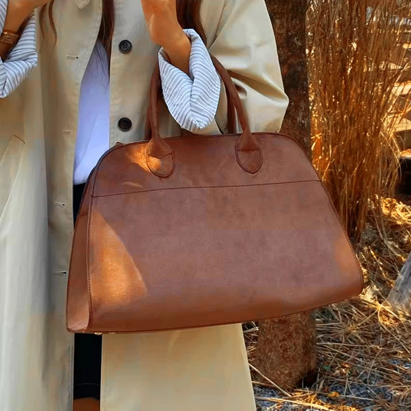 Suede Tote Bag High Quality Designer Luxury Boston Large Handbag Winter Vintage Women's Shoulder Bags