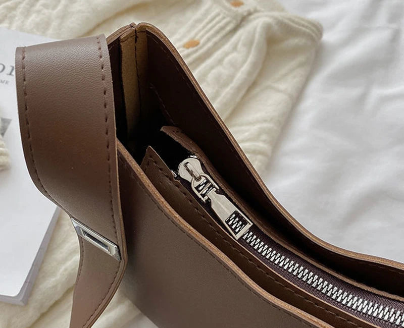 PU Leather Fashion Design Crossbody Bags For Women Summer Travel Shoulder Bags Large Capacity Handbags and Purse Armpit Hobo Bag