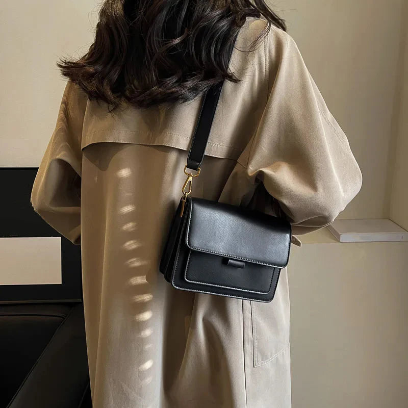 Sewing Thread Women's Shoulder Bags Pu Hasp Ladies Crossbody Bags on Sale 2024 High Quality Free Shipping Bolsas Femininas