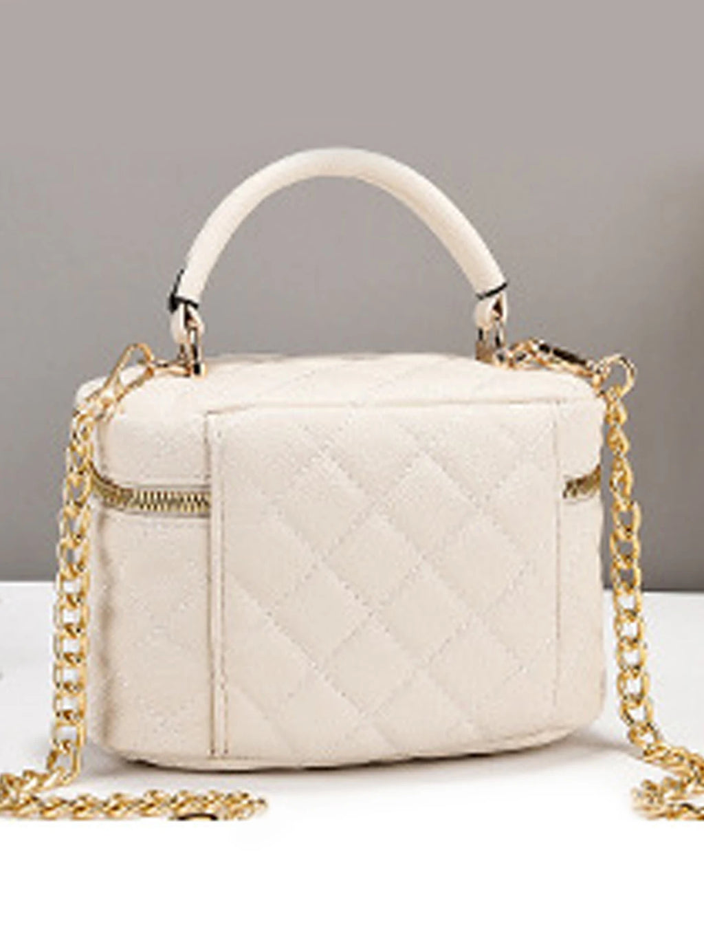 Box bag new small square box diamond grid hand-held shoulder bag chain bag mini crossbody bag